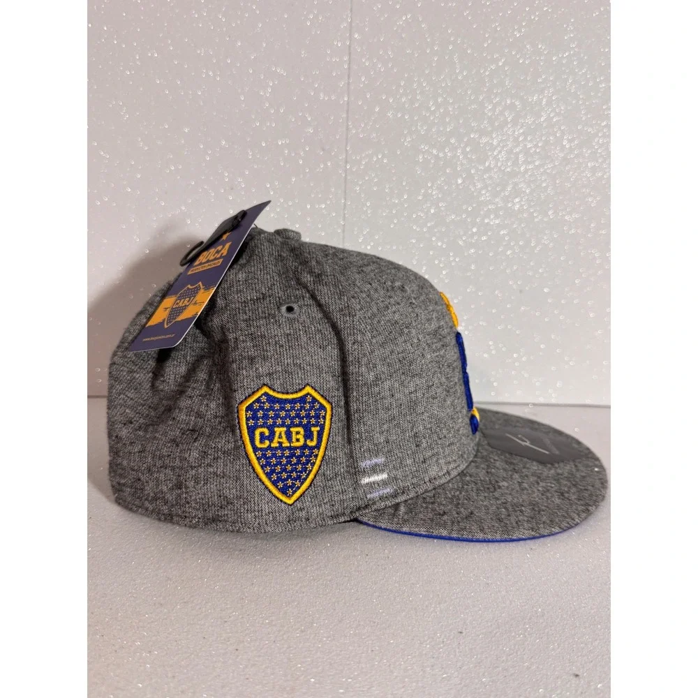 Boca Juniors CABJ Official Licensed Snapback Hat Heather Gray Adjustable Cap